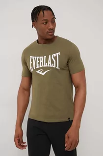 Koszulki męskie - Everlast t-shirt bawełniany kolor zielony z nadrukiem - grafika 1