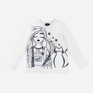 Bluzki dla dziewczynek - Koszulka z długim rękawem dla dzieci Chicco 09067392000000-064 104 cm Biały (8059609207787) - grafika 1