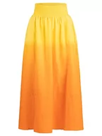 Spódnice - Mint & Mia Spódnica damska, żółto-pomarańczowa, normalna, żółto-pomarańczowy, 36 - miniaturka - grafika 1