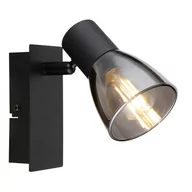 Lampy sufitowe - Globo Claude 54307-1 reflektor 1x40W E14 czarny/dymiony - miniaturka - grafika 1