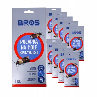 10 BROS PUŁAPKA NA MOLE SPOŻYWCZE KLEJ BROS ZESTAW - Zwalczanie i odstraszanie szkodników - miniaturka - grafika 1