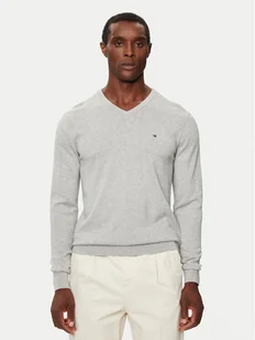 Tommy Hilfiger Sweter MW0MW14745 Szary Regular Fit - Swetry męskie - miniaturka - grafika 1
