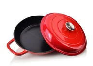 Brytfanny - RODELUXE Brytfanna niska żeliwna emaliowana 26x26xh11cm - miniaturka - grafika 1