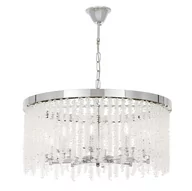 Lampy sufitowe - NOWOCZESNY ŻYRANDOL KRYSZTAŁOWY CHROMOWANY BALMENA D60 - miniaturka - grafika 1