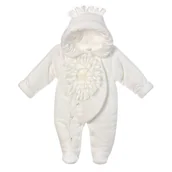 Pajacyki dla niemowląt - Pajac ocieplany Elizabeth złamana biel 56 - miniaturka - grafika 1