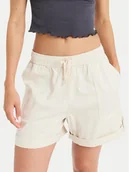 Spodenki damskie - Roxy Szorty materiałowe Sweetest Day ERJNS03588 Écru Regular Fit - miniaturka - grafika 1