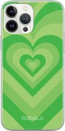 Etui i futerały do telefonów - Etui do Apple IPHONE 14 PRO MAX Serduszka 007 Babaco Nadruk pełny Zielony - miniaturka - grafika 1