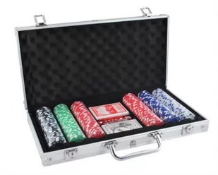 S.T.I. Ltd. S.T.I Ltd Zestaw do Pokera. 300 Żetonów + Kości + Karty + Kuferek - Zestawy do pokera - miniaturka - grafika 1