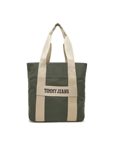 Tommy Jeans Torba Retro Cool Tote AM0AM13278 Khaki - Torby męskie - miniaturka - grafika 1
