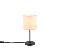 Lampy stojące - RL Light AIMEE R51851036 lampa stołowa boho z trawy morskiej 1xE27 czarne wykończenie - miniaturka - grafika 1