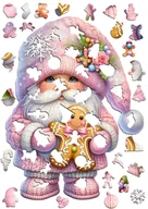 Puzzle - Puzzle Drewniane dla Dzieci Dorosłych Krasnal z piernikiem 250 EL / Puzzled - miniaturka - grafika 1