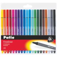 Cienkopisy - Patio Cienkopisy Trio Fineliner 20 szt. - miniaturka - grafika 1