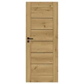 Drzwi wewnętrzne - Drzwi wewnętrzne Chicago 80P Dąb Górski Slim pełne - miniaturka - grafika 1
