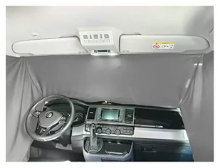 Zasłona na przednią szybę, ochrona przed słońcem, na kemping, do kabiny, firanki, kompatybilne z VW Caddy od 2010-2017 FB: F_GR - Zasłony - miniaturka - grafika 1