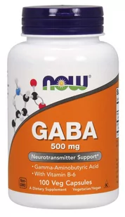 Now Foods GABA 500 mg (kwas aminomasłowy ) - (100kap) - Aminokwasy - miniaturka - grafika 4