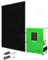 Akcesoria do kolektorów i fotowoltaiki - Zestaw do grzania wody 2kW z funkcją BYPASS (Panel fotowoltaiczny 500W JA Solar - Full black (w pełni czarny), przetwornica VOLT 3kW, Złączki MC4), - miniaturka - grafika 1