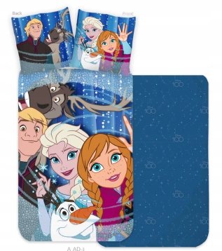 Pościel Dziecięca 140x200 Kraina Lodu Anna Elsa Olaf Frozen 71