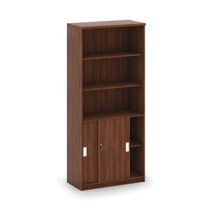 B2B Partner Szafa przesuwna Mirelli A+, 800x400x1800 mm, orzech CF-CB201 SS-881 - Szafy biurowe - miniaturka - grafika 1