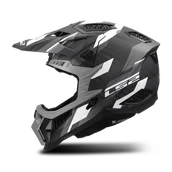 Kaski motocyklowe - Kask Cross LS2 MX703 X-Force Phantom Czarny/Szary MatowyXL - miniaturka - grafika 1