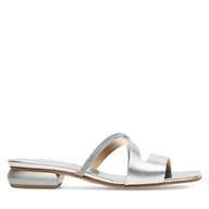 Klapki i japonki damskie - Klapki Badura BRITTOLI-A022-01-01 Srebrny - miniaturka - grafika 1