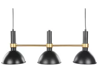 Lampy sufitowe - Lampa Wisząca 3-punktowa Metalowa Czarno-złota Beles! - miniaturka - grafika 1