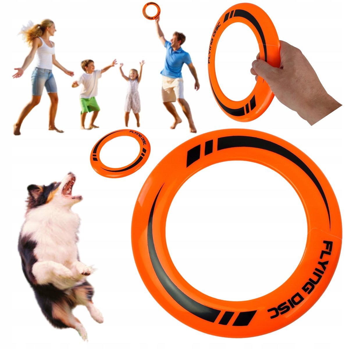 FRISBEE LATAJĄCY PIERŚCIEŃ DYSK DO RZUCANIA, ZABAWKA DO BASENU, OGRODU