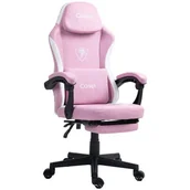 Fotele gamingowe - Fotel COBRA Player 5.0 CRF54PK Różowy + podnóżek - miniaturka - grafika 1