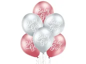 Baby shower i roczek - Balony lateksowe Baby Girl Glossy - 30 cm - 6 szt. - miniaturka - grafika 1