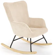 Fotele - Kremowy wypoczynkowy fotel bujany W5-W20 - miniaturka - grafika 1
