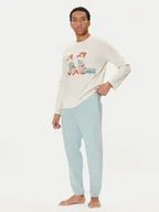 Piżamy męskie - United Colors Of Benetton Piżama 30964P02Y Beżowy Regular Fit - miniaturka - grafika 1