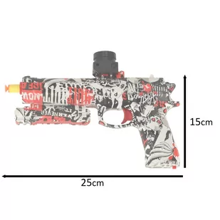 Pistolet na kulki żelowe wodne karabin zasilanie akumulatorowe USB + okulary 550szt. 7-8mm - Zabawki militarne - miniaturka - grafika 3