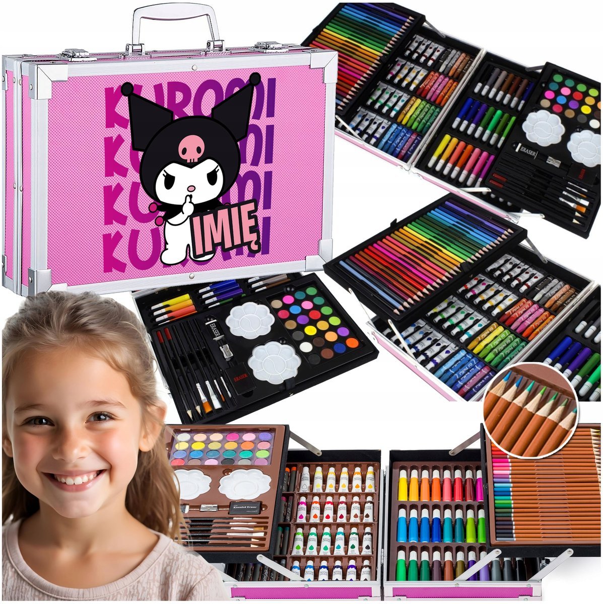 ZESTAW ARTYSTYCZNY DO MALOWANIA KUROMI ONEGAI MY MELODY PREZENT DLA DZIECKA