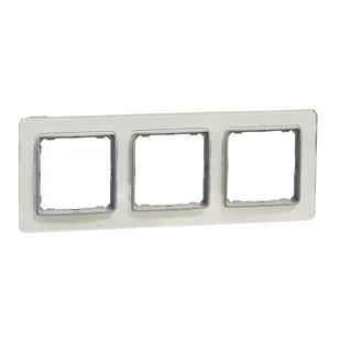 Ramka potrójna SEDNA Design & Elements efekt szkło biały - Klawisze i ramki - miniaturka - grafika 1