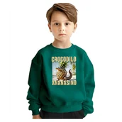 Bluzy dla dziewczynek - BLUZA DZIECIĘCA CROCODILO ANANASINO 146-152 DLA CHŁOPCA DZIEWCZYNKI - miniaturka - grafika 1