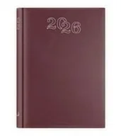 Kalendarze - Kalendarz 2026 A5 dzienny standard bordowy - kalendarz - miniaturka - grafika 1