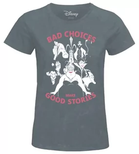 Koszulki i topy damskie - Disney "Bad Choices Make Good Stories" Koszulka damska WODVILNTS072, sprany szary L, Wyblakły szary, L - grafika 1