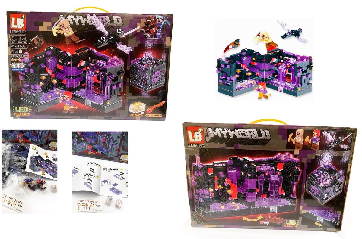 Klocki Konstrukcyjne LED – Mroczna Forteca Pixel Adventure 511 el. SUPER PREZENT