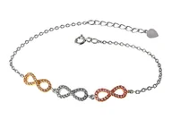 Bransoletki - BRANSOLETA CELEBRYTKA 3 NIESKOŃCZONOŚCI b0552 - 2,6g. - miniaturka - grafika 1