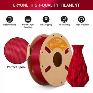 Standardowy filament PLA ERYONE 1kg – Czerwony róż - Filamenty i akcesoria do drukarek 3D - miniaturka - grafika 4