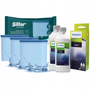 Filtr Sillar x3 + Odkamieniacz do Philips LatteGo Go Latte Go - Akcesoria i części do ekspresów do kawy - miniaturka - grafika 1