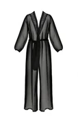 Szlafroki damskie - Szlafrok ZINNIA PEIGNOIR black - miniaturka - grafika 1