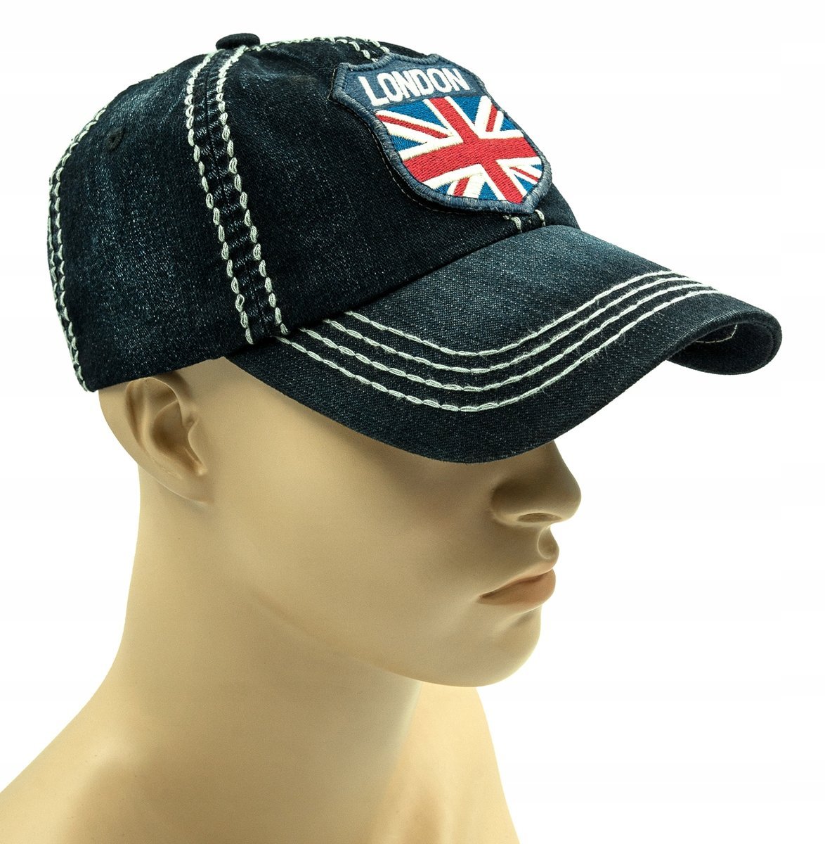 Czapka Z Daszkiem Bejsbolówka Jeansowa London