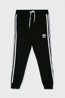 Spodnie damskie - Adidas Originals Originals spodnie dziecięce kolor czarny gładkie - grafika 1
