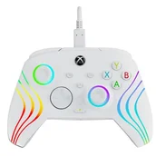 Kontrolery gier na PC - PDP XS Pad przewodowy Afterglow WAVE - biały - miniaturka - grafika 1