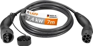 Ładowarki do samochodów elektrycznych - Kabel do ładowania samochodów LAPP Typu 2, do 7,4 kW, 7 m, czarny 5555934006 - miniaturka - grafika 1