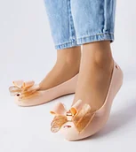 Baleriny - Beżowe balerinki meliski z kokardką Jerome -39 - miniaturka - grafika 1