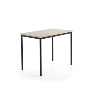 Stół SONITUS PLUS, 1200x700x900 mm, laminat HPL jesion, redukcja hałasu, antracyt - Meble do szkół i przedszkoli - miniaturka - grafika 1