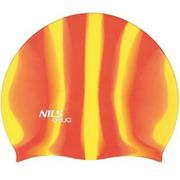 Pływanie - AQUA NILS Czepek NILS Zebra MI6 Pomarańczowo-żółty - miniaturka - grafika 1