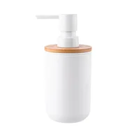 Mydelniczki i dozowniki mydła - Lumarko Dozownik Do Mydła Plastikowy Z Bambusem 7x7x16 Cm (łazienka) - miniaturka - grafika 1