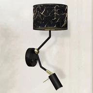 Lampy ścienne - Milagro Kinkiet SENSO Black/Gold 1xE27 + 1x mini GU10 MLP7291 - miniaturka - grafika 1